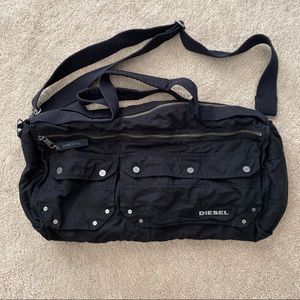 Diesel Black Fabric Duffel Bag